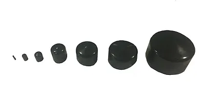 1/16  To 4 3/4  Black Round Flexible Vinyl Rubber Tube Caps (2|4|10|25|50|100) • $9.95