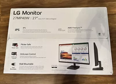 New LG 27” FHD IPS 3-side Borderless With Anti-Glare & AMD FeeSync 1920x1080 • $85