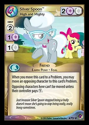 My Little Pony Marks In Time Silver Spoon High And Mighty 72 - U X3  MLP CCG  • $1.50