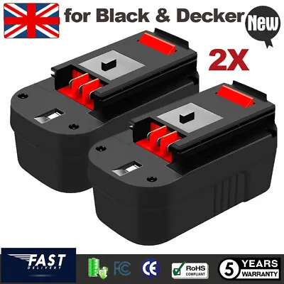 2  Pack For Black And Decker 4.8Ah 18V HPB18 18 Volt Battery HPB18-OPE 244760-00 • £22.98