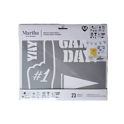 MARTHA STEWART Game Day Adhesive Stencils Football Stencil Ages 3 And Up • $5.99