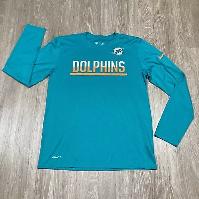 Dolphins Shirt M Miami NFL Football Dri-fit Work-out Active Gym Game-day Tee • $18.88