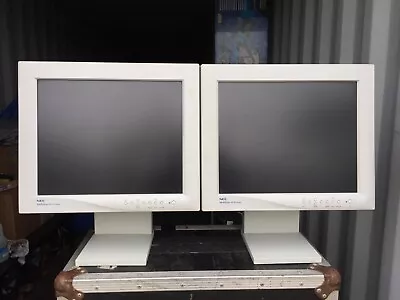 Nec Multisync Lcd 1810x Computer Screens X 2 Dvi & Vga Input Tilt & Swivel Used • £45