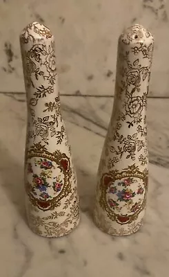 £4.75 • Buy James Kent Old Foley Staffordshire Salt & Pepper China Pots Rose Design 