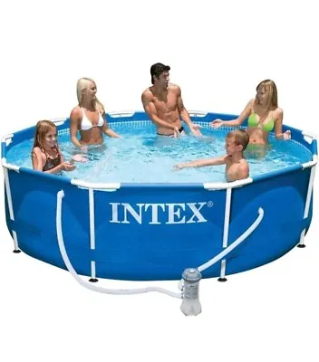 Intex 28202UK 305cm X 76cm Metal Frame Swimming Pool With Filter Pump. Brand New • £159.99