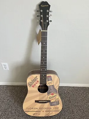 Florida Georgia Line DUAL SIGNED Epiphone DR-100 VS Full Sized Acoustic Guitar • $400