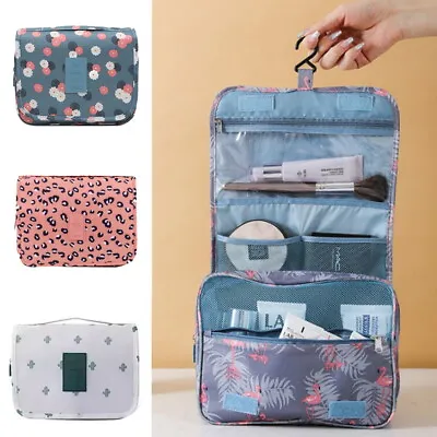 Women Wash Bag Toiletry Handbag Hanging Travel Case Cosmetic Make Up Pouch Kit • £4.94