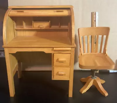 Vtg. American Girl Pleasant Company Kit Kittredge RollTop Desk And Chair-RETIRED • $89.99