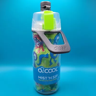 02Cool Mist 'N Sip Kids Squeeze Misting Water Bottle Monster Design 12oz NEW! • $14.99