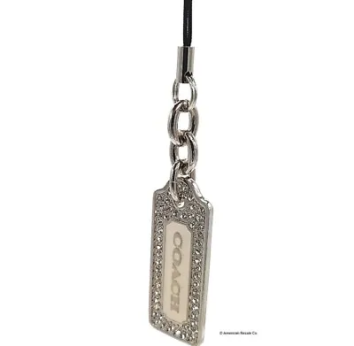 NWT COACH LOZ Pave Lanyard Diamond Enamel Keychain FOB CZ Purse Charm Tag #8865 • $37.95