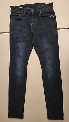 G Star Revend Super Slim Blue Denim Jeans Men 28x30 28x29 Skinny Stonewash Fade • $39.99