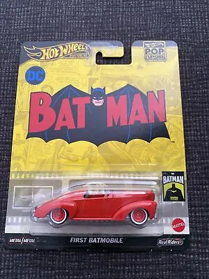 Hot Wheels 2024 POP CULTURE First Batmobile B Case Real Riders NEW • $14.95