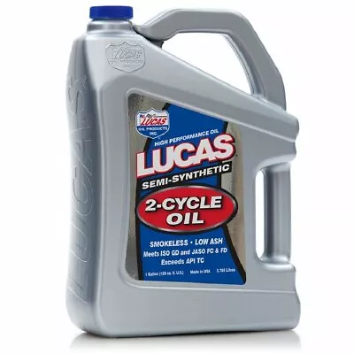 2 Stroke Oil Best Semi Synthetic 2 Cycle 1 Gallon Low Smoke Motor Racing Lucas • $43.56