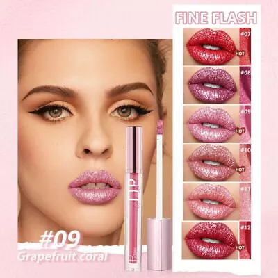 Pudaier Diamond Glitter Matte Long Lasting Liquid Lipstick Lip Gloss Make Up • £3.99