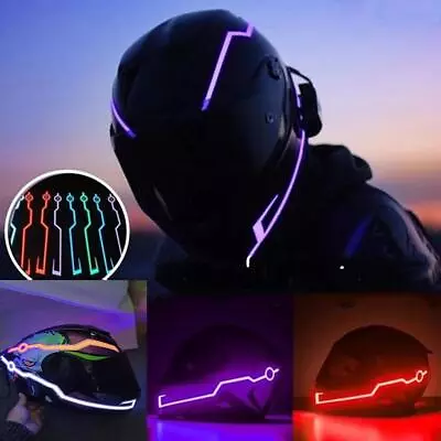 LED Light Motorcycle Helmet Kits Night Riding Signal Flashing Strip Bar 3 Modes • $5.33