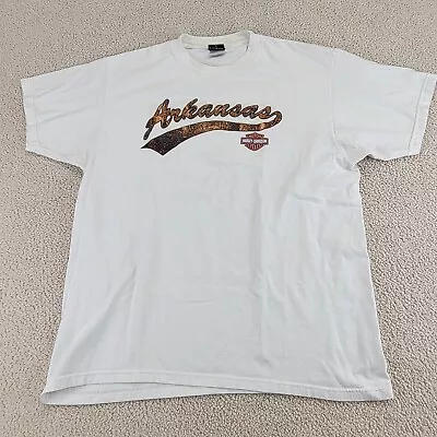 Harley Davidson  T Shirt Mens XL Hot Springs Ar Short Sleeve Hog Logo Arkansas • $15
