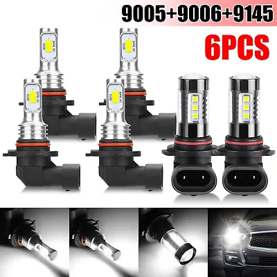 6x For Chevy Silverado 1500 2500 2003-2006 LED Headlights Hi-Lo Fog Lights Bulbs • $19.48