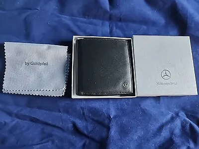 Mercedes Benz Wallet Bifold Purse Genuine Black Leather • $59.99