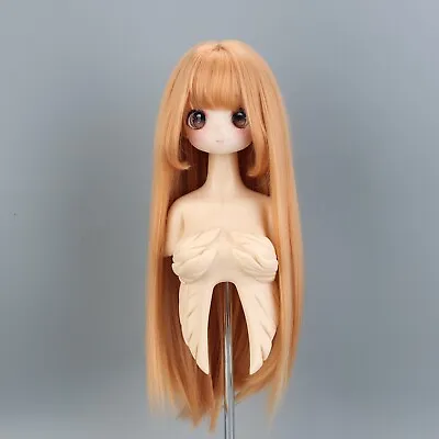 1/3 Doll Wigs Long Straight Soft Fiber 8-9'' Head SD BJD Dollfie Dream Hair DIY • $25.99