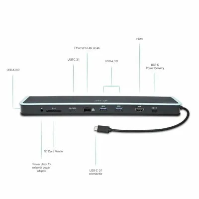 £39.99 • Buy I-tec USB-C Low Profile Docking Station C31FLATDOCKPD - MacBook Laptop HDMI