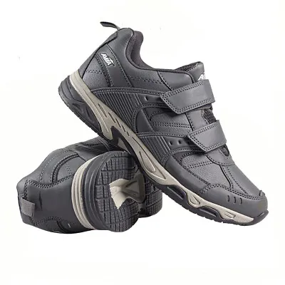 Mens Casual Trainers Memory Foam Wide Fit Walking Running Sports Grey Gym Shoes • £14.95