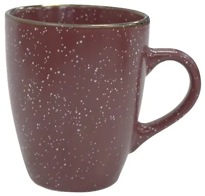 Set Of 4 Large Coffee Mugs 350ml Speckled Mulberry Stoneware Soup Cappuccino Mug • £16.99