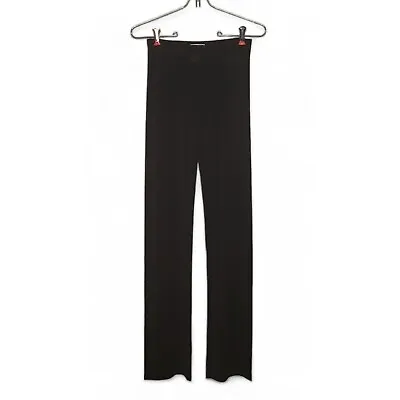 NWT Vtg VERSACE Intensive Pant Womens Sz 6 Black Wide Leg Minimalist Trouser • $99