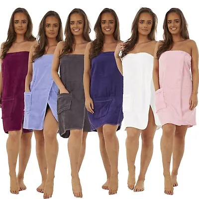 £8.99 • Buy 100% Cotton Ladies Women Luxury Shower Towel Wrap Towelling Bath Beach Cover Up 