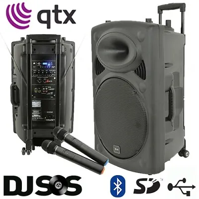 QTX QR15PA BT BLUETOOTH Portable PA Karaoke System USB SD MP3 • £248