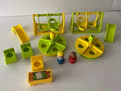 Fisher Price Little People #923 School & Playground PC Lot Vintage 1970s Green • $24.99