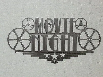 Large Wooden Movie Night Home Theater Wall Decor Sign Reels Theater Cinema • $54.95