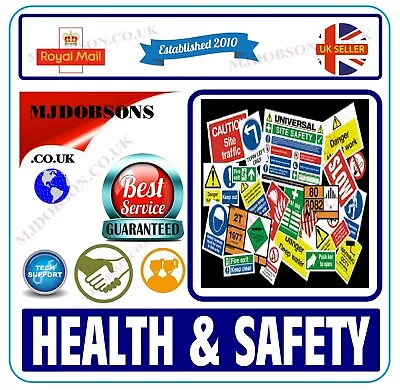 £14.95 • Buy Health Safety HAZARD WARNING SIGNS POSTERS USB FREE  POST INCLUDED