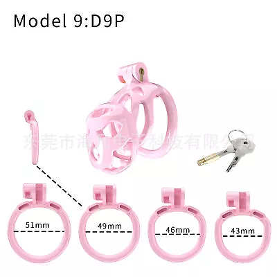 Male Nylon Design Mamba Chastity Cage Device Cb Lock Ring Slave With 4 Rings • $33.64