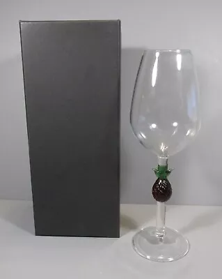 Crystal Wine Glass With Pineapple On Stem #9703 • $14.50