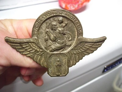 $34.99 • Buy Vintage St Christopher Visor Auto Guide Protect Us Gm Ford Chevy Truck Rat Rod