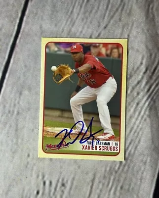 Xavier Scruggs 2014 Brandt Memphis Redbirds Signed Auto Team Set Card #30 • $9.99