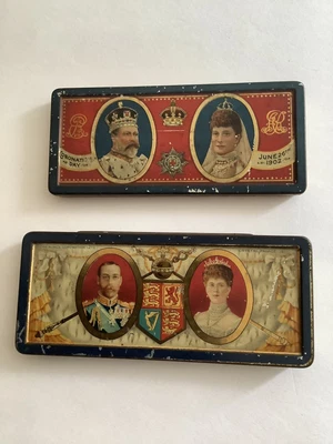 £17.50 • Buy 2 Rowntree & Co 1902 1911 King Edward VIII George V Coronation Royalty Tins AV50