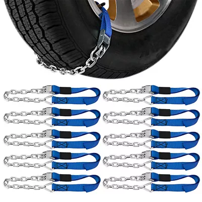 10pcs Wheel Tire Snow Chains For Car Truck SUV Anti-skid Emergency 155-195 Mm • $19.79