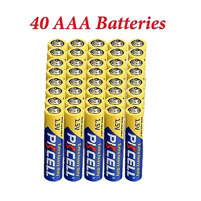 40Pcs AAA Batteries Extra Heavy Duty E92 UM4 R03P 1.5V Carbon-Zinc Toys Remotes • $8.99