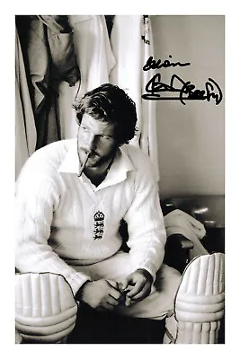 £5.99 • Buy Ian Botham A4 Signed Photo Print Autograph Cricket Beefy