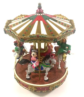 1996 Mr. Christmas Disney A Mickey Holiday Go Round Carousel 50 Songs NEW • $299.98