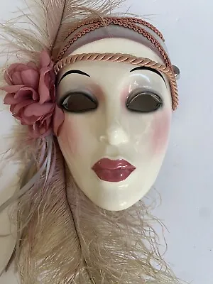 Vtg. Ceramic Lady Mask With San Francisco Co. Music Box • $25