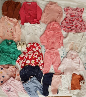 £5.99 • Buy Baby Girls Clothes Bundle Age 6-9 Months Cardigan Jumpers Joggers Coat Jacket...