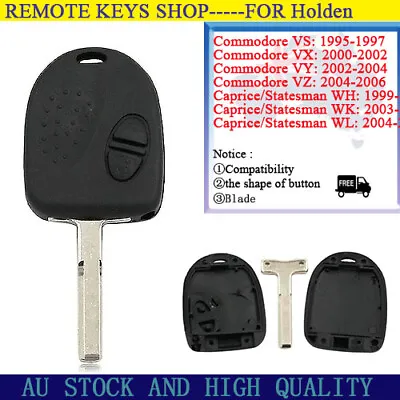 $8.79 • Buy 2Button For Holden Commodore Car Remote Case/Shell & Uncut Key VS VX VY VZ WH WL