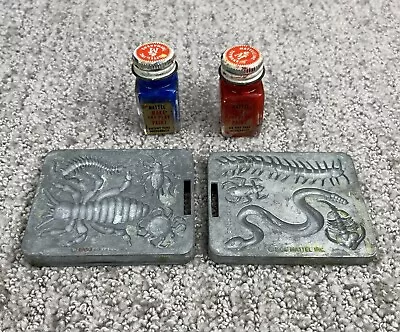 VTG Thingmaker Creepy Crawler 2 Molds 4477–052 –2B 4477-058-7B 2 Paint Bottles • $19.79