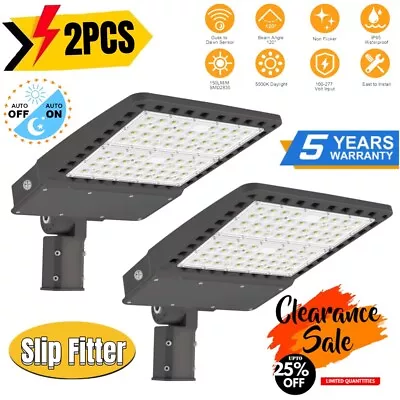 LED Parking Lot Lighting 2 PACK 300 Watt With Dusk To Dawn Photocell Slip Fitter • $279.90