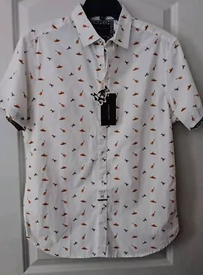 Denim & Flower Shirt Men's M Slim Fit NWT Mexican Fiesta • $39.99