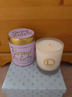 Lily Flame. Parma Violets Glass Candle In Tin. Luxury Gift.  Brand New. • £21.99