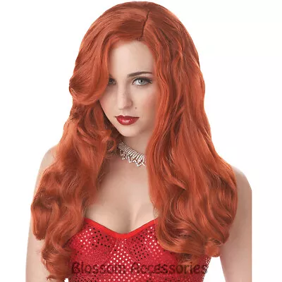 W350 Silver Screen Sinsation Red Mermaid Jessica Rabbit Poison Ivy Costume Wig • $25.65