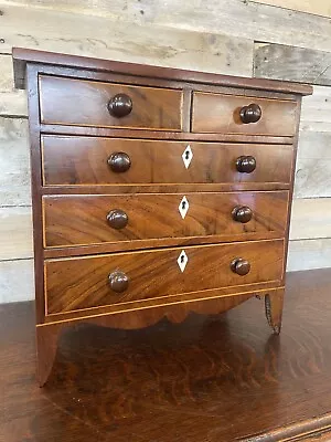 £850 • Buy Antique Mahogany  Sample / Collectors Apprentice Chest Drawers . Free Delivery